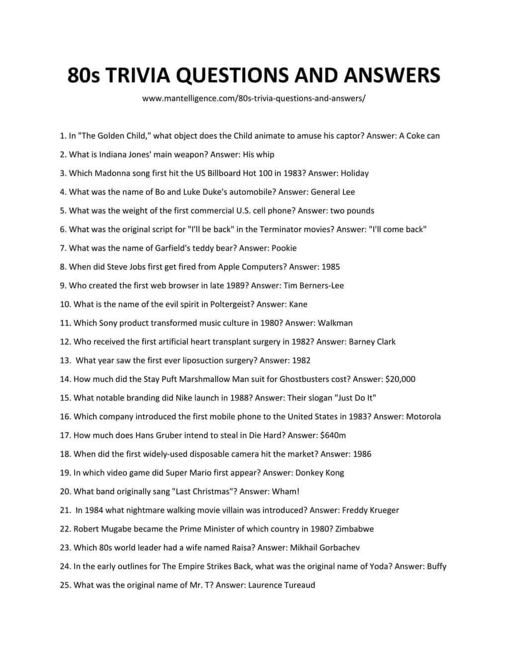 82 Best 80s Trivia Questions And Answers This Is The Only List You 39 ll 82 Best 80s Trivia Questions And Answers This Is The Only List You 39 ll