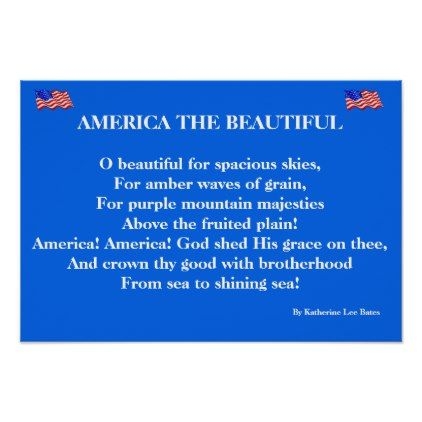 America The Beautiful Hymn Lyrics Printable America The Beautiful Hymn Lyrics Printable