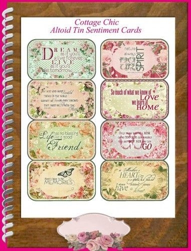 Cottage Chic Quotes Altoid Tin Covers Printable Labels Digital Cottage Chic Quotes Altoid Tin Covers Printable Labels Digital