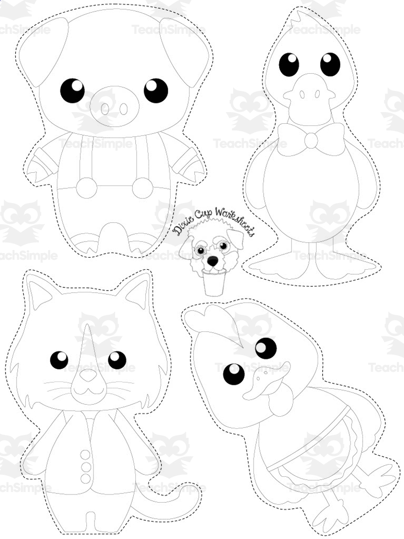 Free Printable Little Red Hen Puppets Free Printable Little Red Hen Puppets