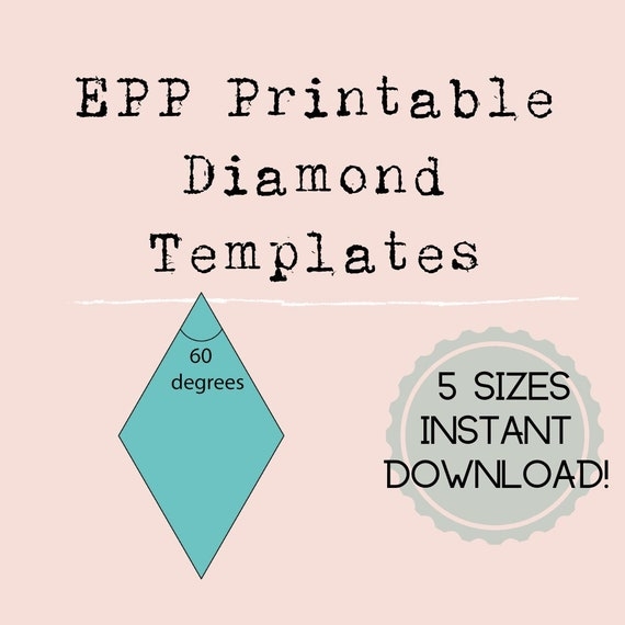 Printable Diamond Templates In 5 Sizes 60 Degree 6 Point Etsy Printable Diamond Templates In 5 Sizes 60 Degree 6 Point Etsy