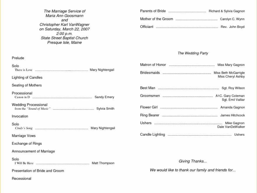 004 Free Printable Church Program Templates Template Ideas Free