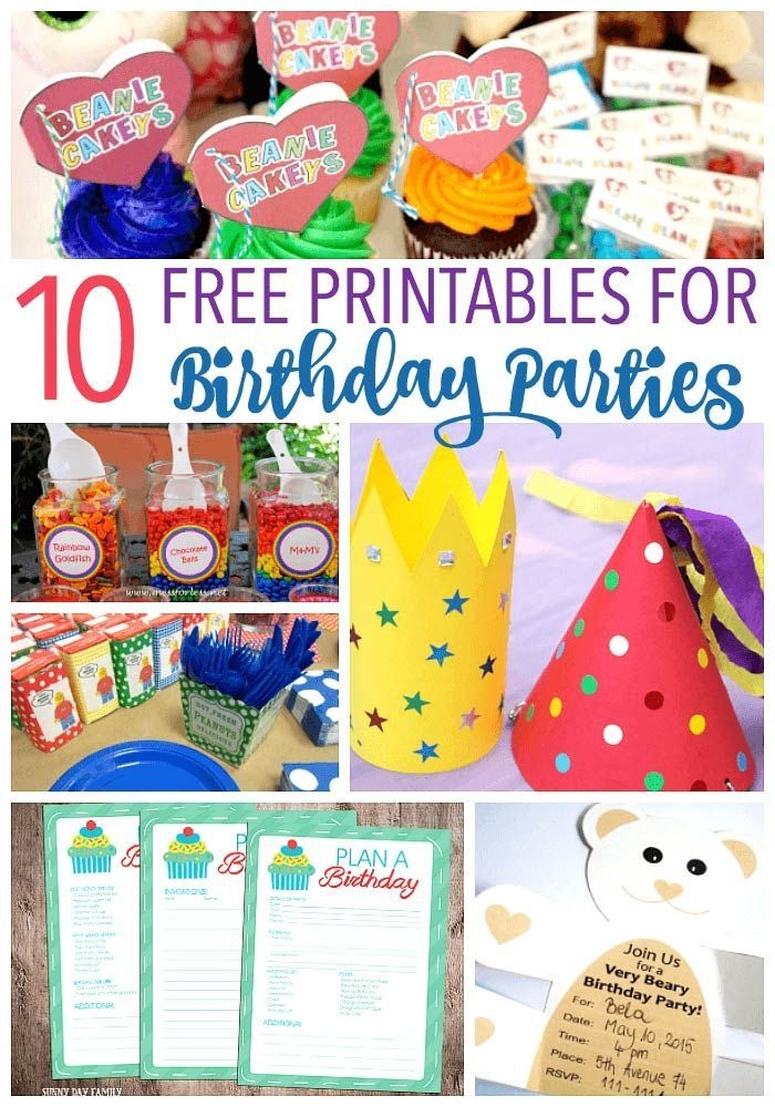 10 Free Birthday Party Printables Artofit