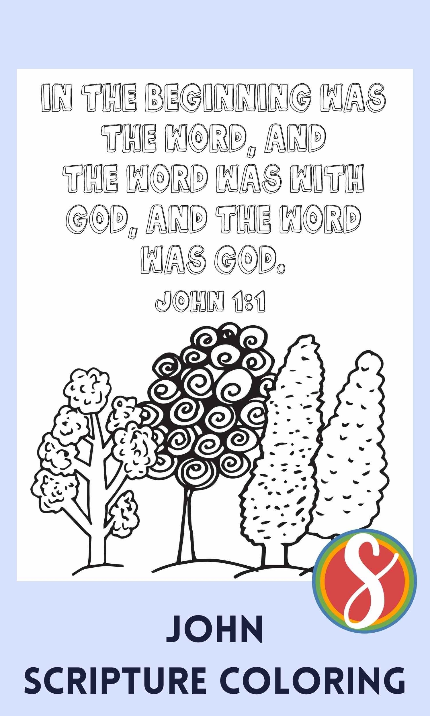 10 Free John Scripture Coloring Pages Stevie Doodles
