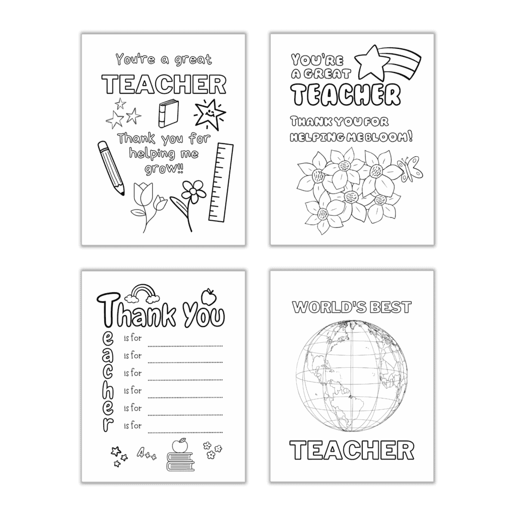 10 Free Printable Teacher Appreciation Cards To Color Lights Crystal