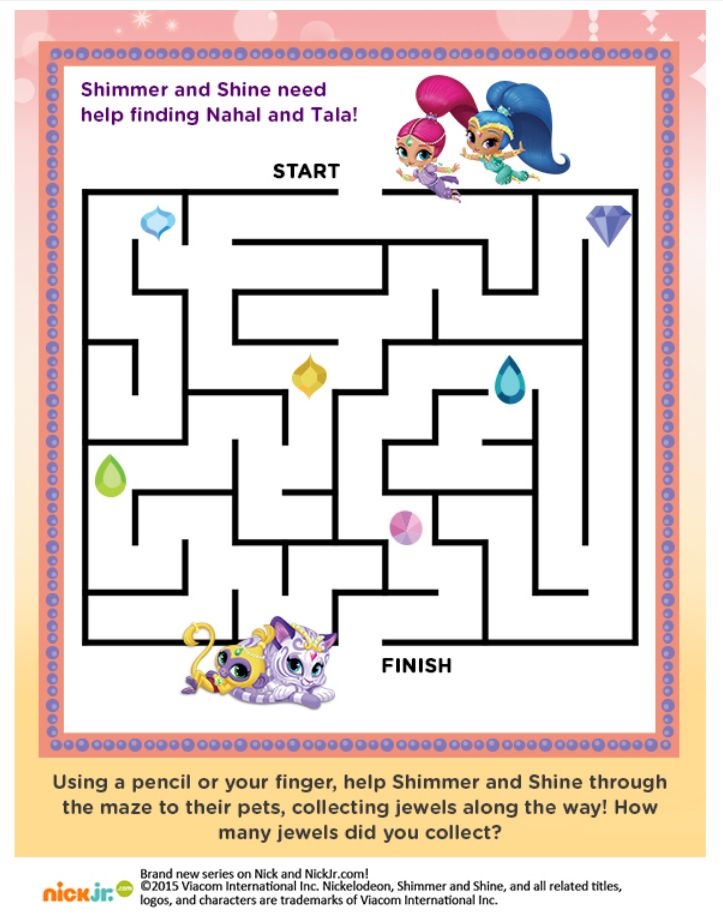 100 Best Shimmer Shine Printables Images On Pinterest Birthdays 