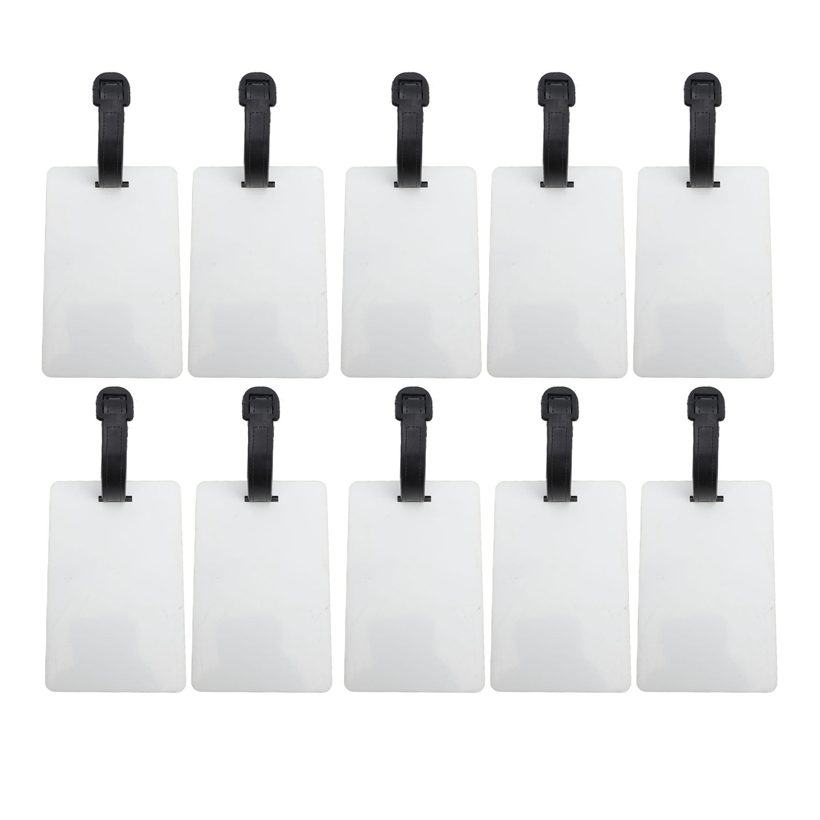 10pcs White MDF Sublimation Luggage Tag Double Sided Printable 