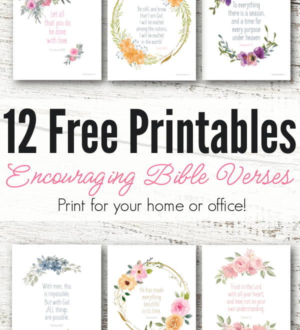 12 Encouraging Free Printable Bible Verses Kindly Unspoken