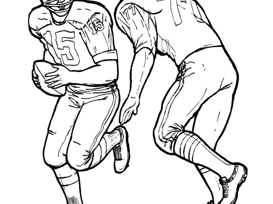 14 Football Player Coloring Pages Free Sports Printables Print Color