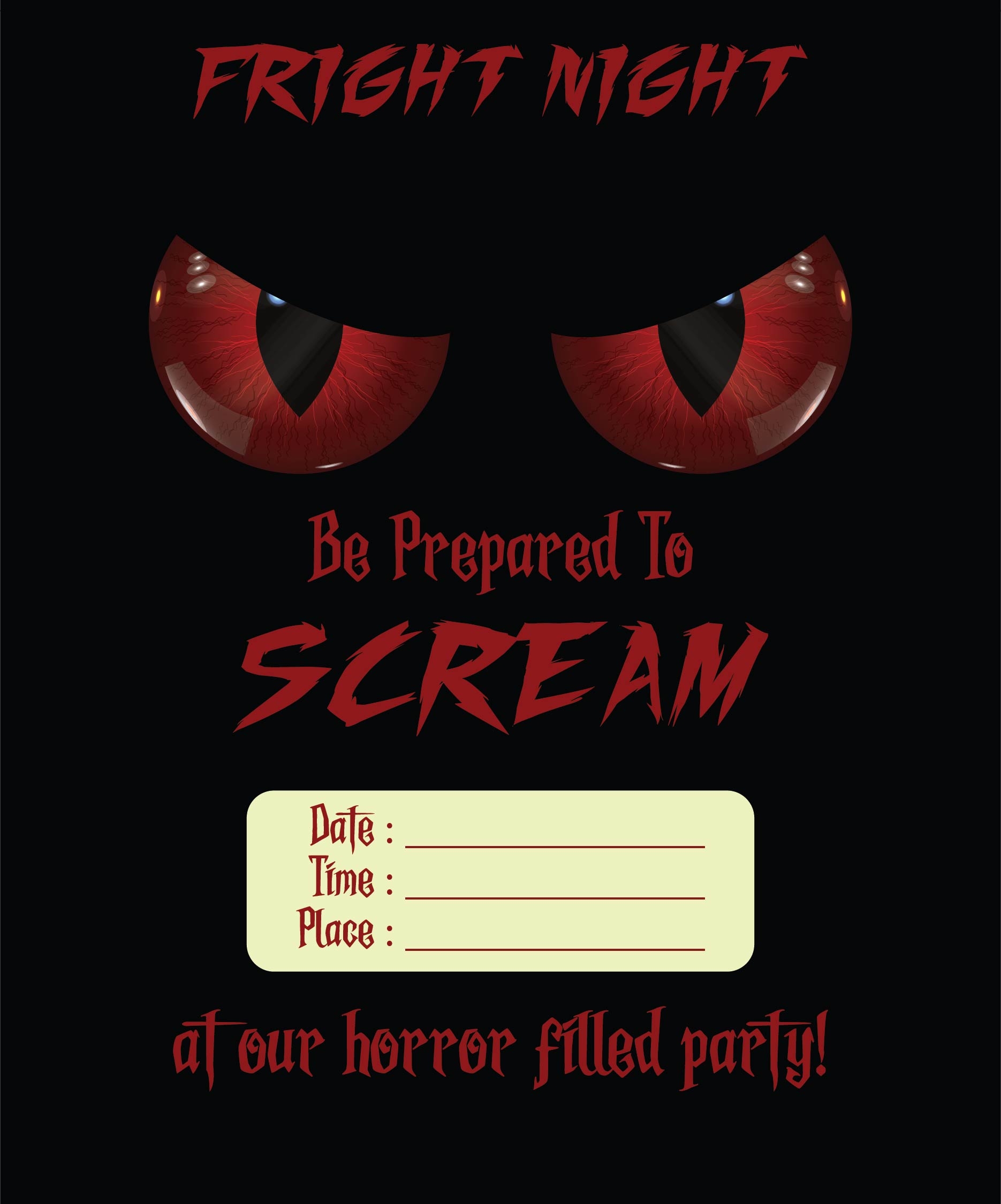 15 Best Scary Halloween Invitations Free Printable PDF For Free At 