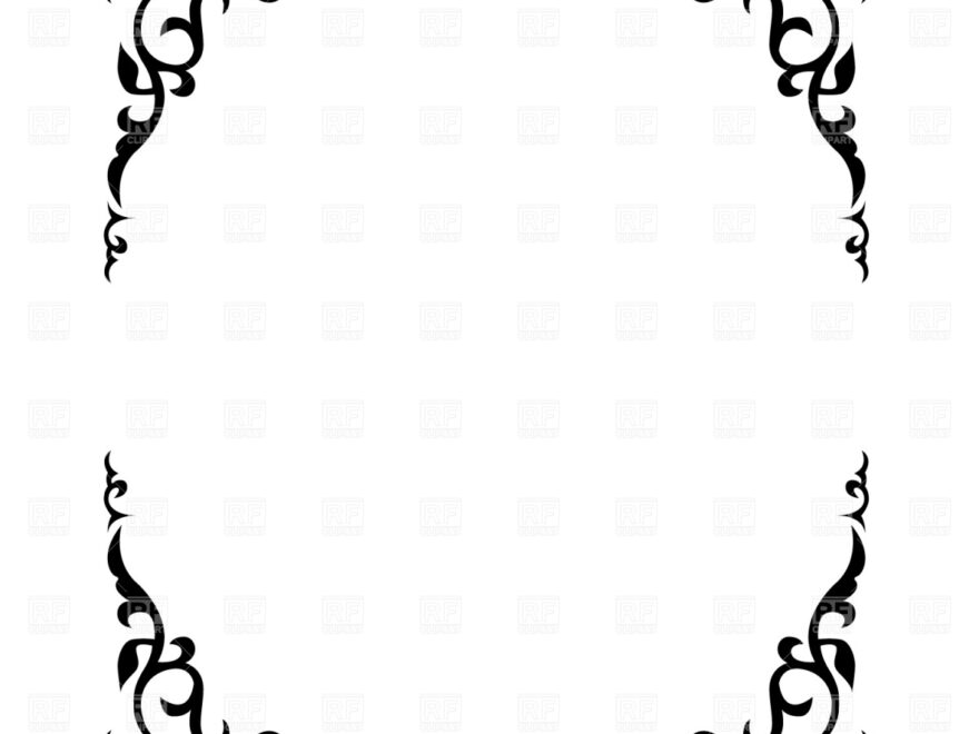 19 Free Vector Art Borders Images Free Vector Scroll Border Clip Art