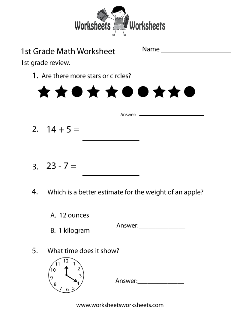 1st Grade Math Quiz Printable Mark Bradford 39 s Addition Worksheets