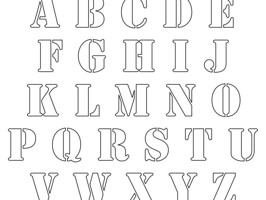 2 Inch Letter Stencils Printable Free No Tracing Just Print Cut And