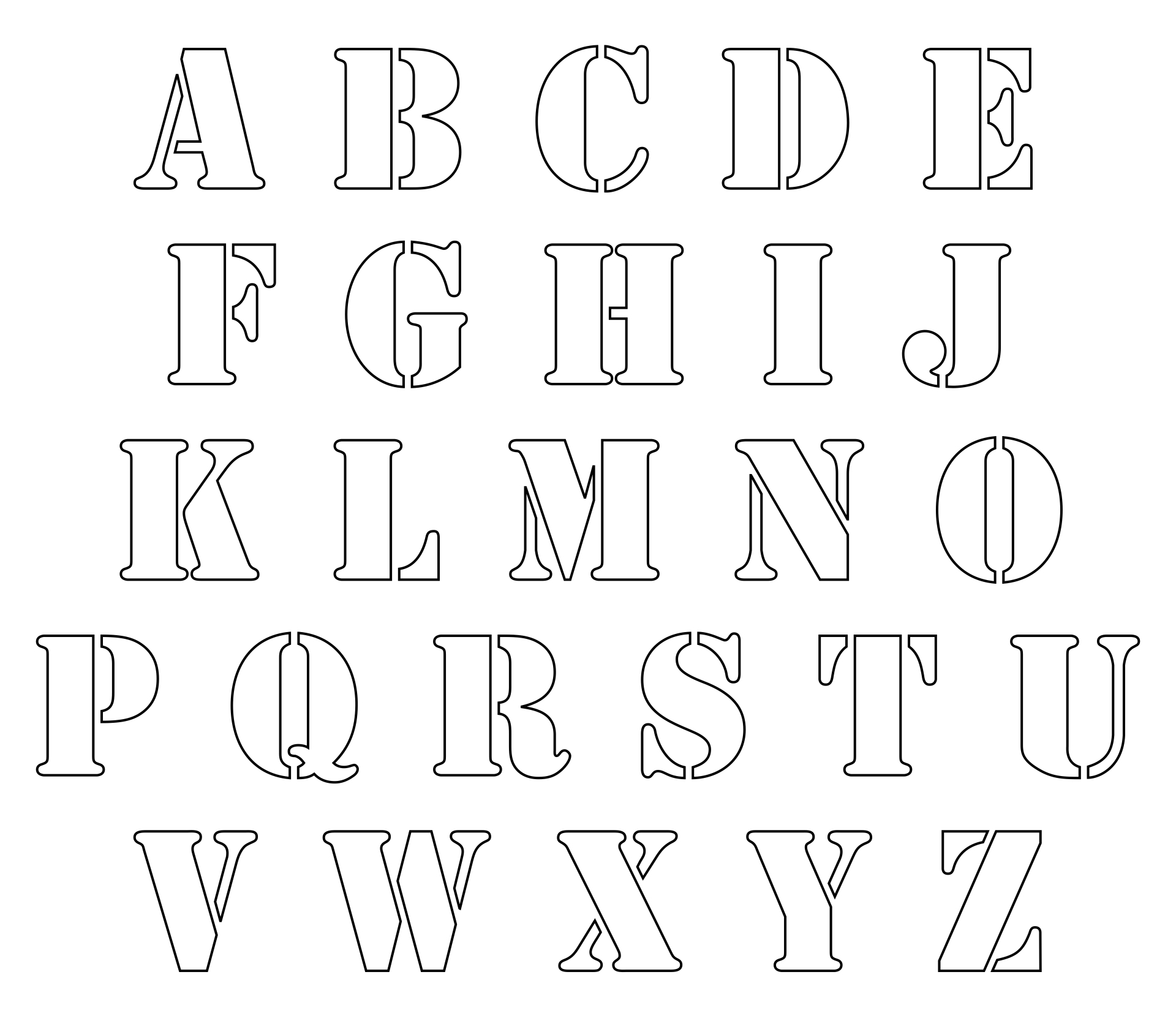 2 Inch Letter Stencils Printable Free No Tracing Just Print Cut And 