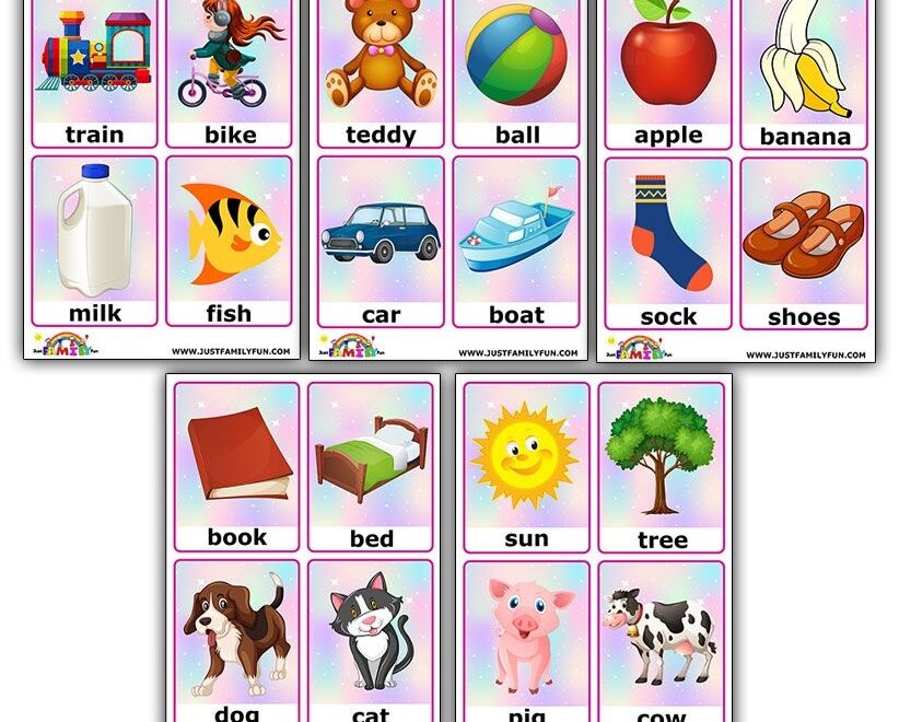 20 Free Baby And Toddlers First Word Flashcards Artofit