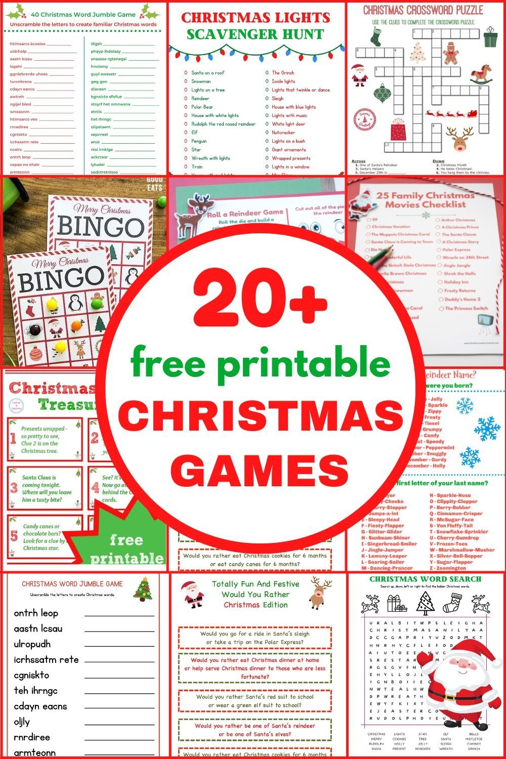 20 Free Printable Christmas Games For The Whole Family How Can This