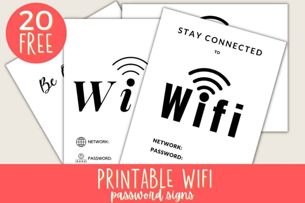 Free Printable Guest Wifi Password