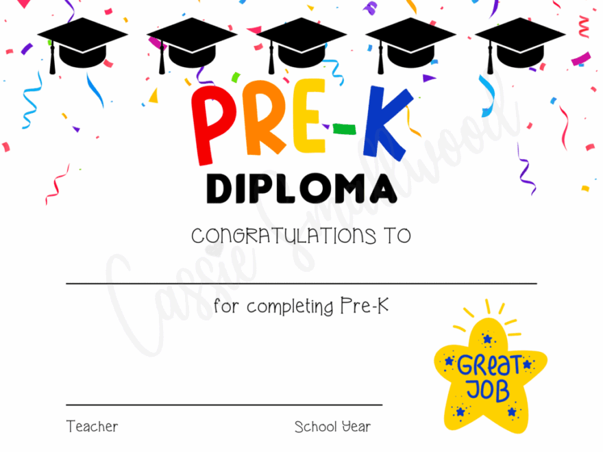 20 Preschool And Kindergarten Graduation Certificates FREE PRINTABLE