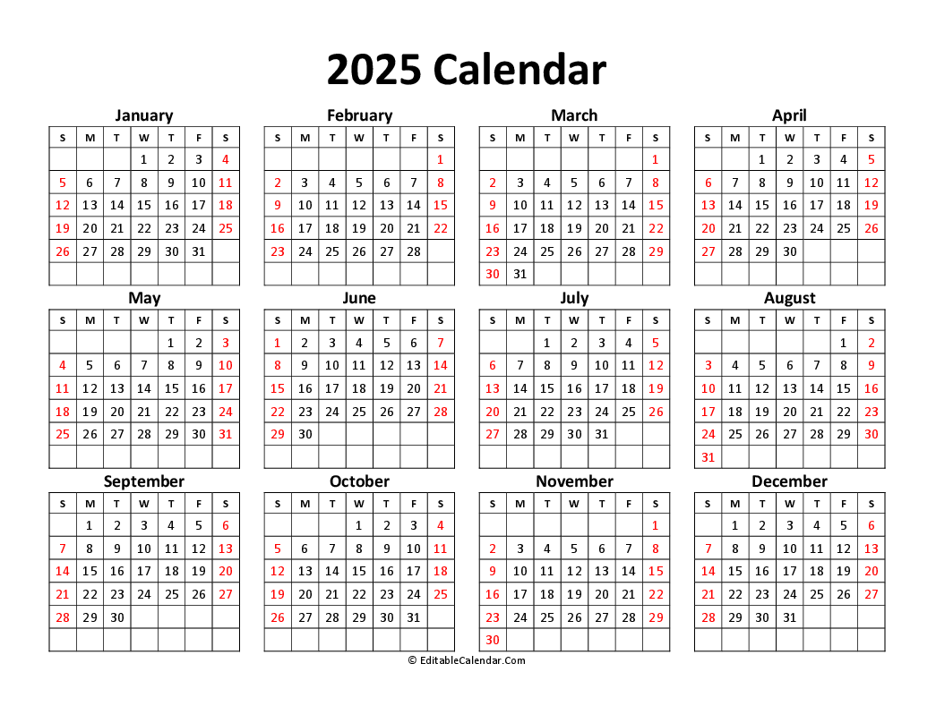 2025 Calendar Template Free Editable Printable Monthly Bill Sheet Taj 2025 Calendar Template Free Editable Printable Monthly Bill Sheet Taj