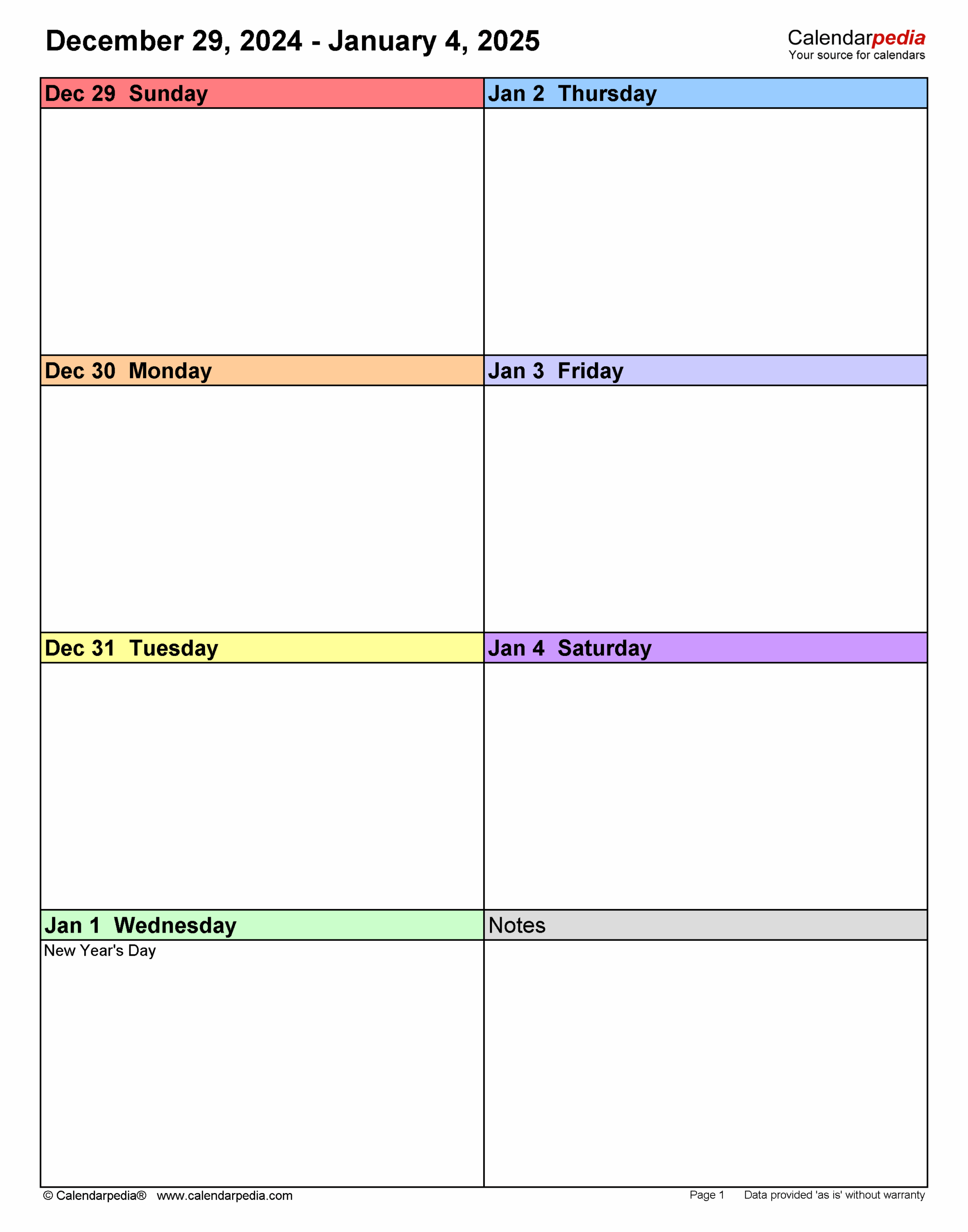 Free Printable Daily Planner 2025