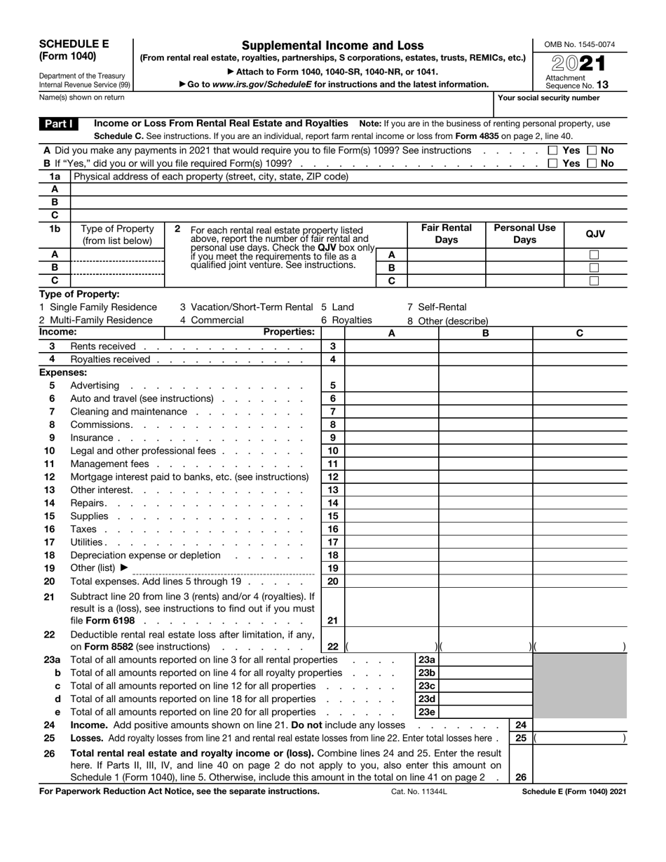 2025 Form 1040 Schedule E A Comprehensive Guide Joel Beggs