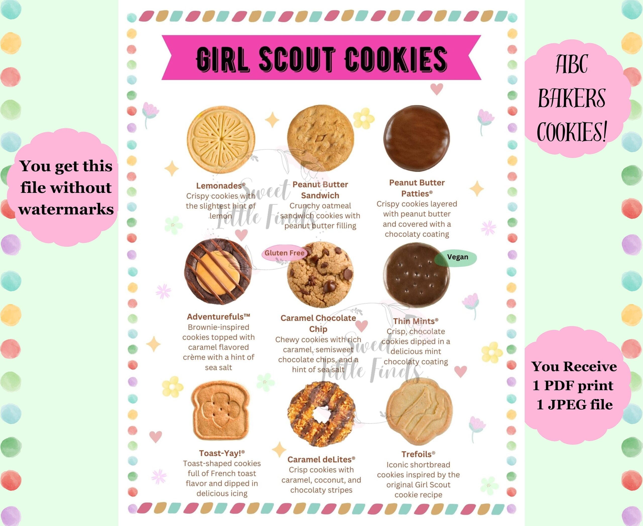 Girl Scout Cookie Printables 2025