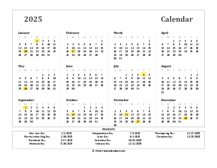 2025 Holidays Calendar List Printable Check List Of Calendar Upsc 2025