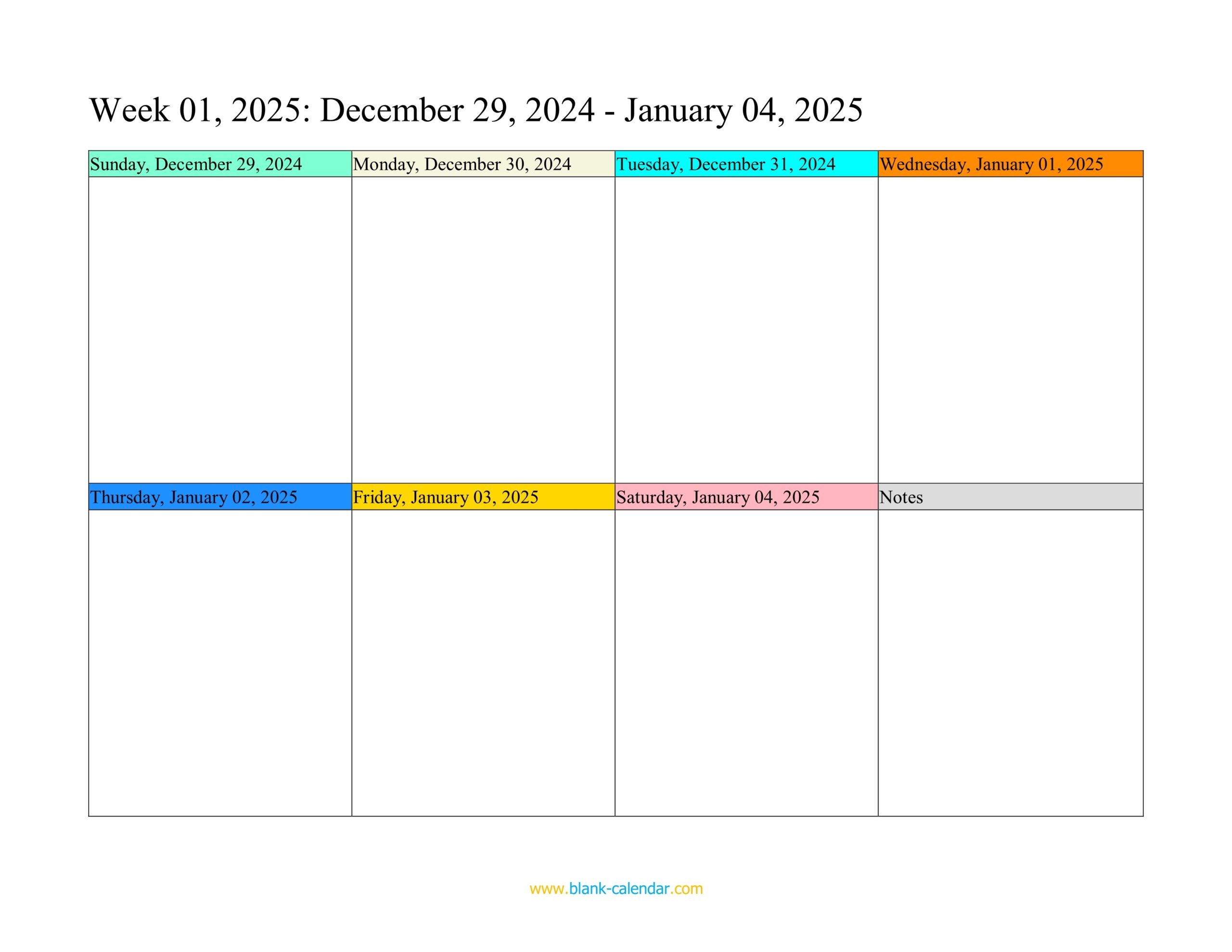 2 Page Per Week Planner Printable 2025