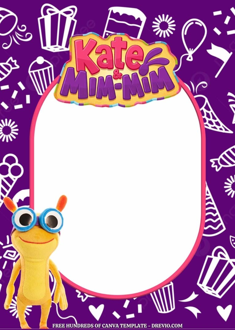 22 Kate And Mim Mim Canva Birthday Invitation Templates Download 