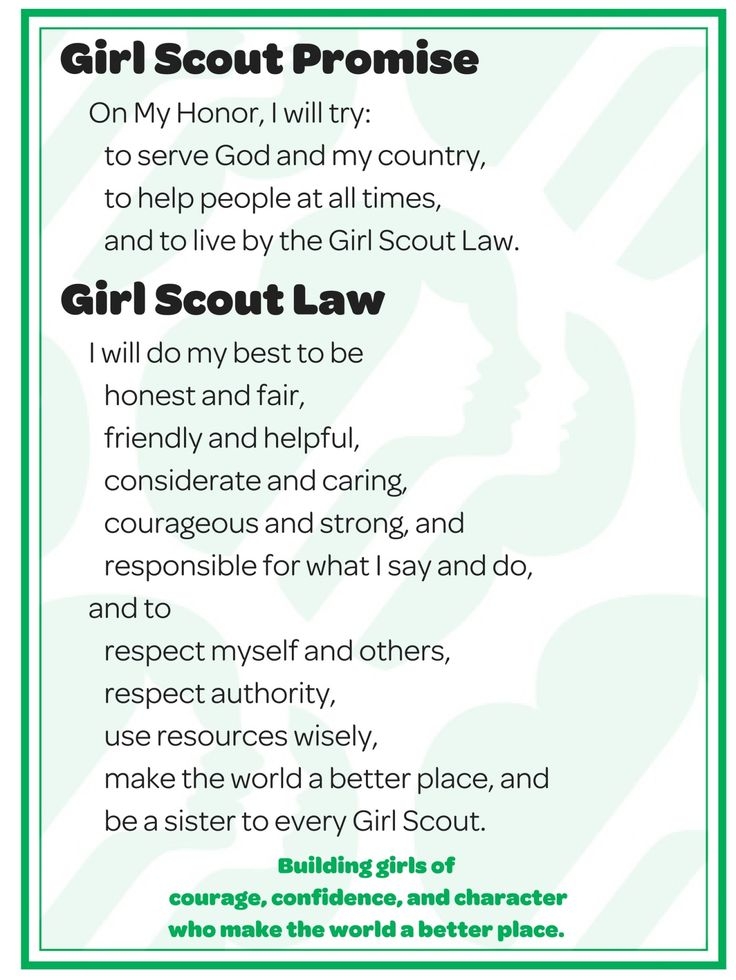 25 Best Girl Scouts Promise Law Images On Pinterest Girl Scout 