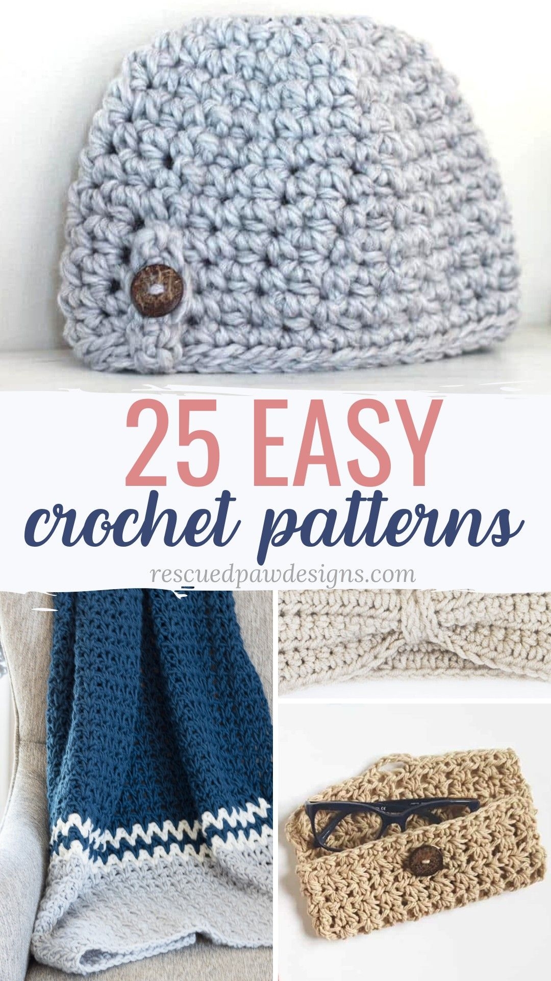 25 Easy Beginner Crochet Patterns Easy Crochet Patterns Accesorios 