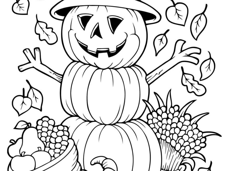 25 Fall Coloring Sheets Pics