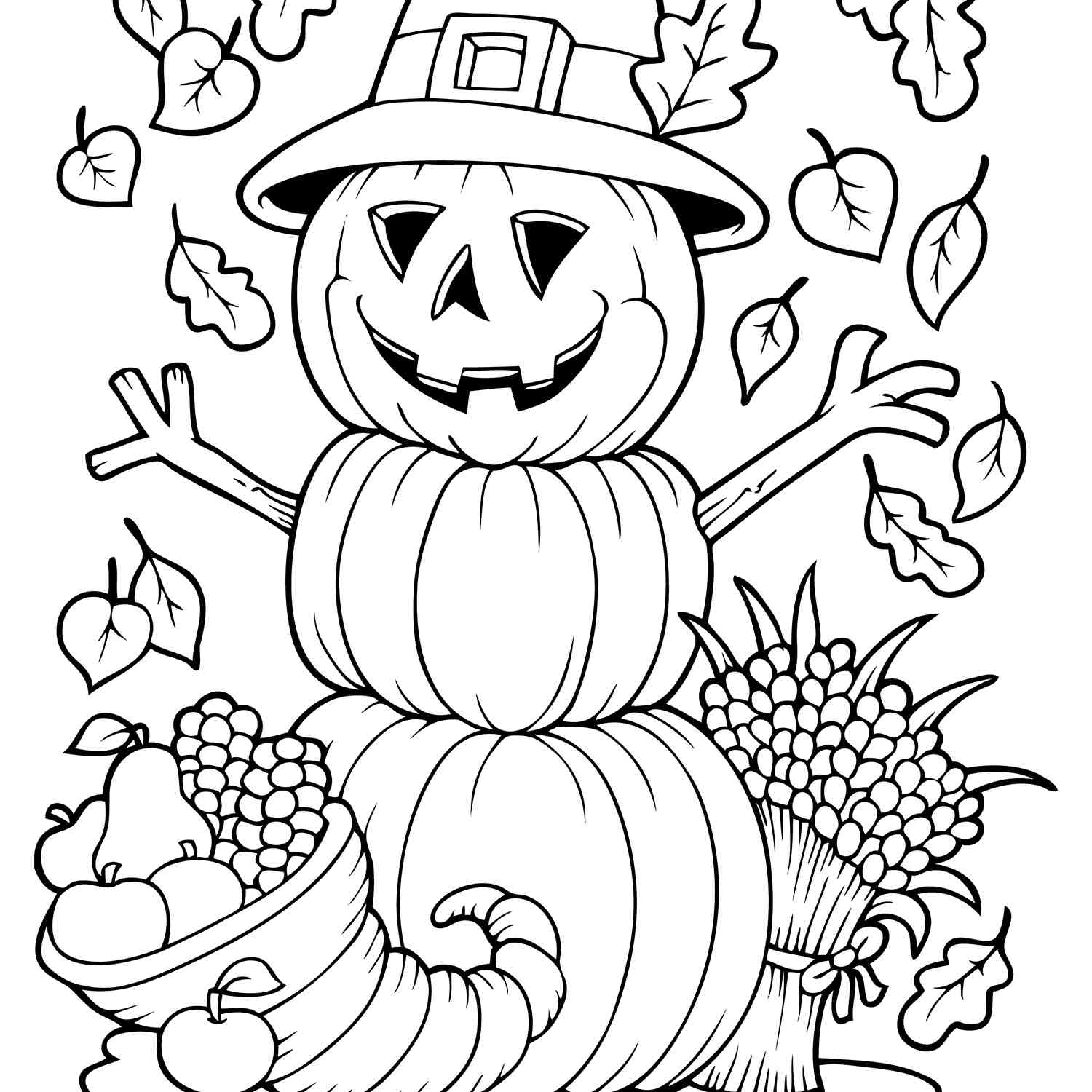 25 Fall Coloring Sheets Pics
