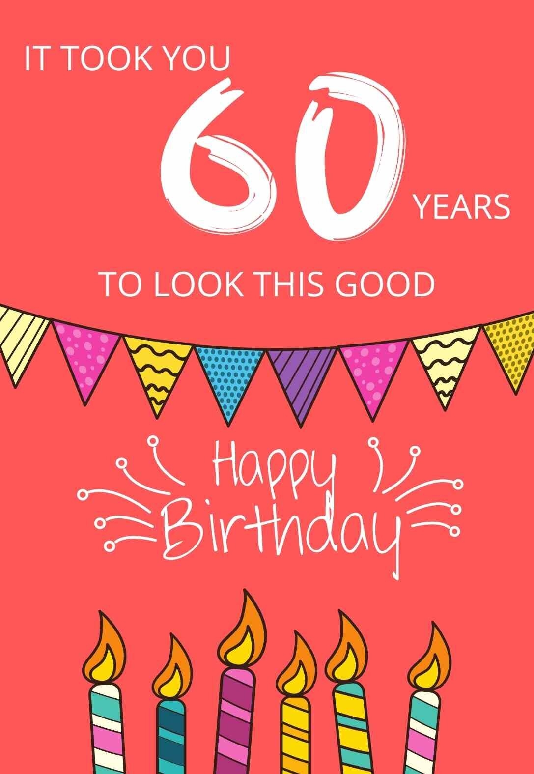 26 Fabulous 60th Birthday Cards free Printable PRINTBIRTHDAY CARDS