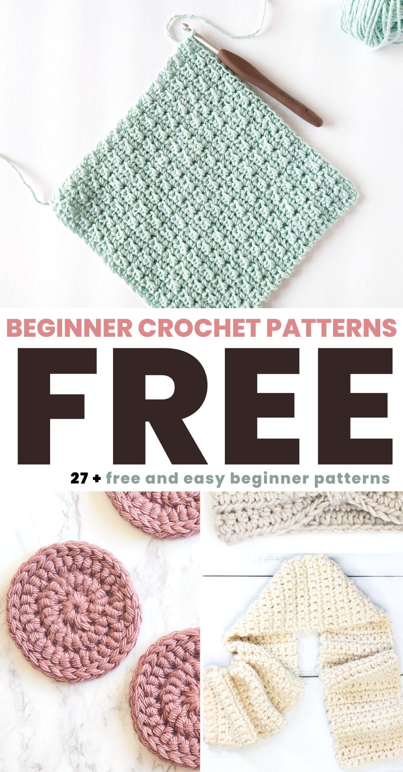 27 Free Easy Crochet Patterns For Beginners Quick And Simple Projects 