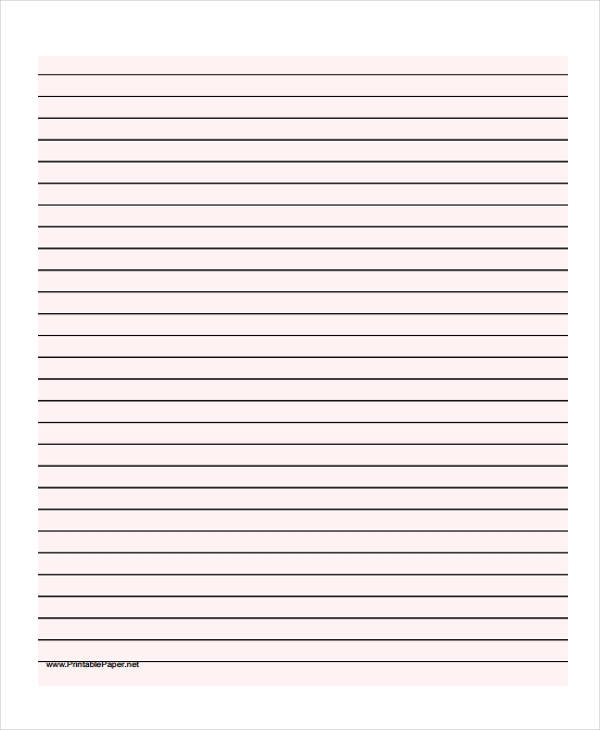 28 Lined Paper Templates