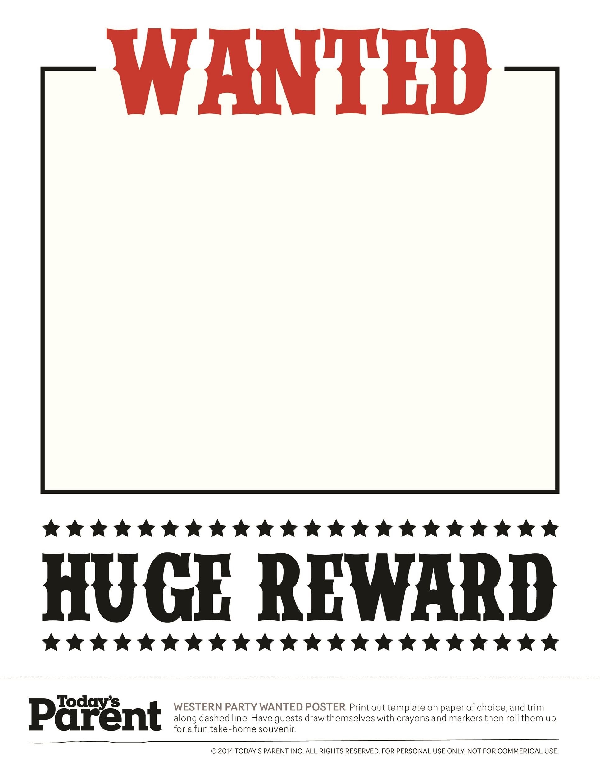 29 FREE Wanted Poster Templates FBI And Old West 