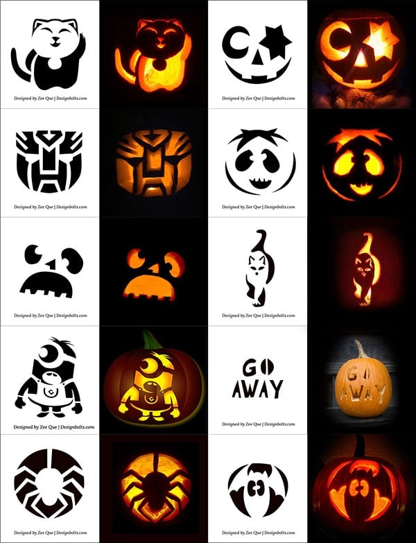 290 Free Printable Halloween Pumpkin Carving Stencils Patterns 