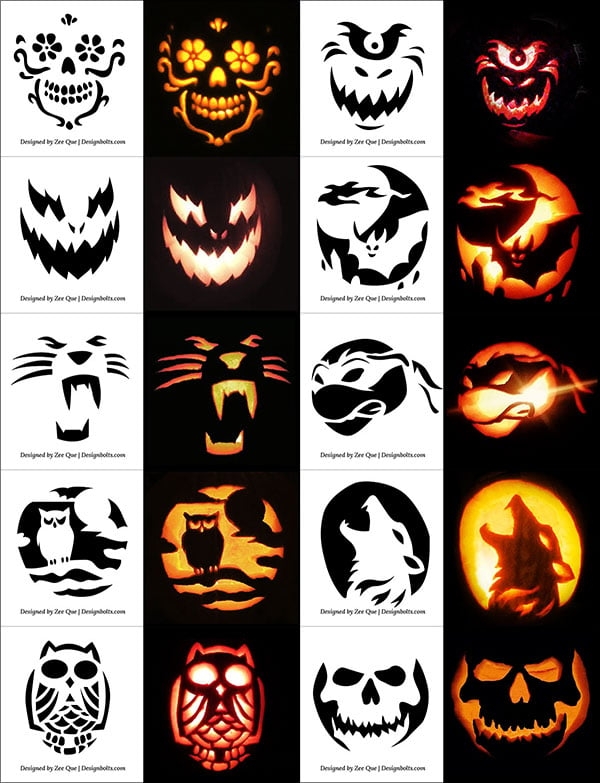 Halloween Pumpkin Stencils Free Printable