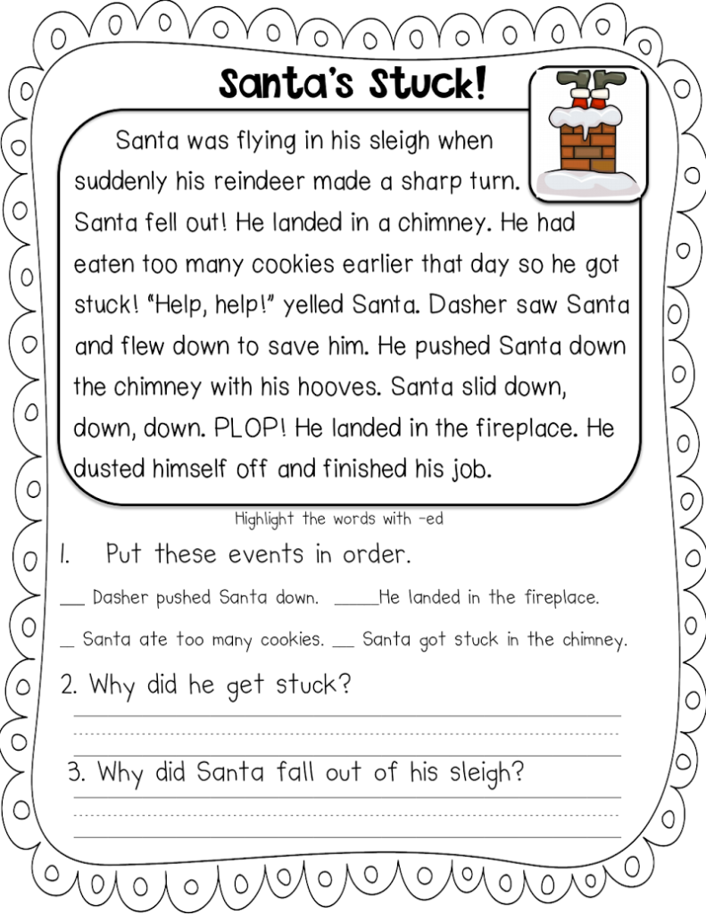 2nd Grade Christmas Reading Comprehension Worksheets 2nd Grade Christmas Reading Comprehension Worksheets