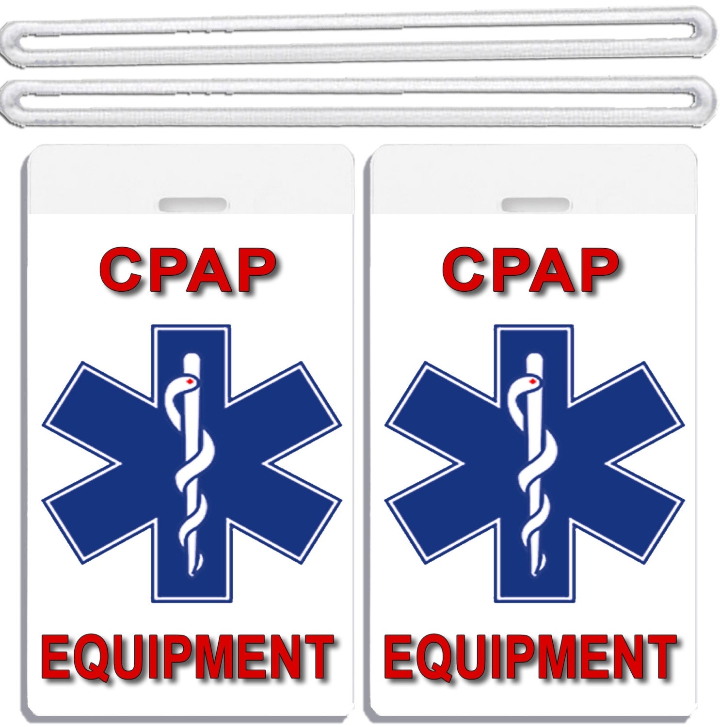 2x Medical CPAP Equipment Luggage Tags TSA Carry On BiPAP