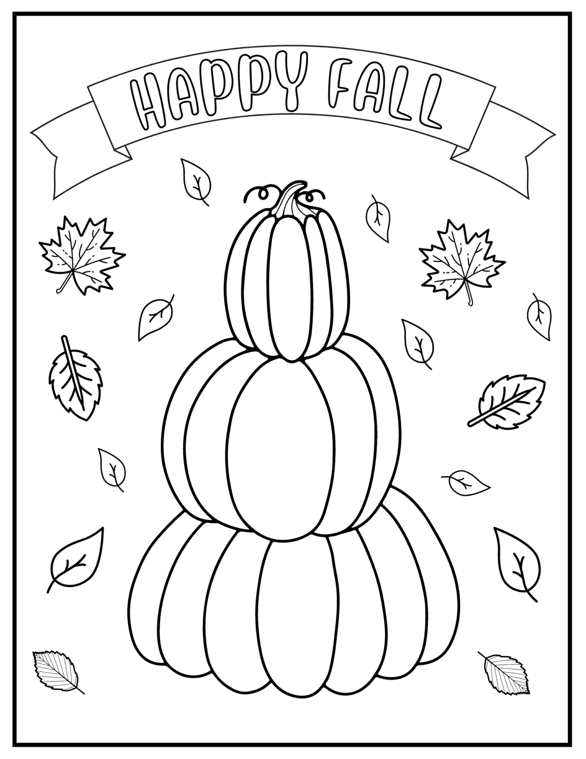 Images Printable Fall Coloring Pages