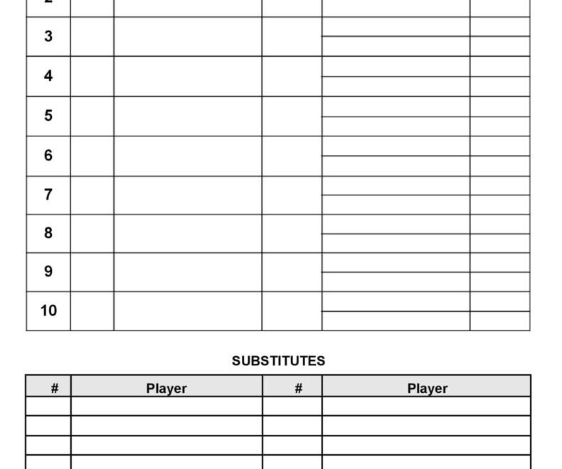 33 Printable Baseball Lineup Templates Free Download TemplateLab