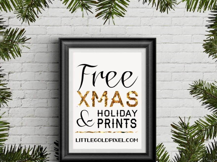 35 Free Christmas Printables To Frame Little Gold Pixel