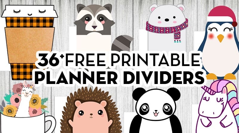 36 Free Printable Planner Dividers Die Cuts To Decorate Your Planner