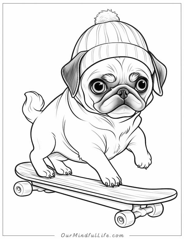 36 Super Cute Pug Coloring Pages Free Printables Our Mindful Life