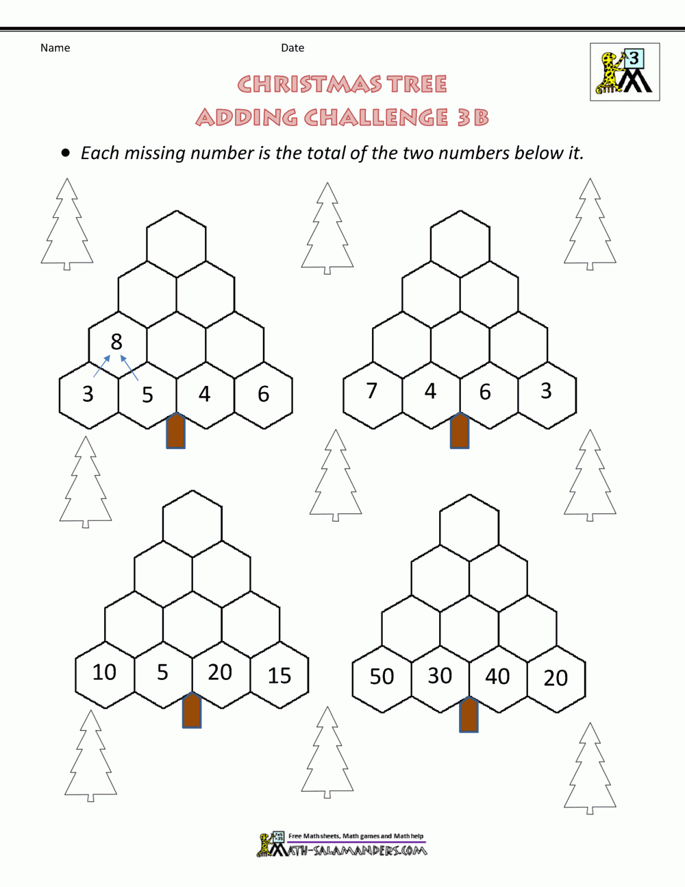 3rd Grade Christmas Math Worksheets