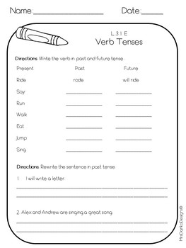 3Rd Grade Language Arts Assessment Printable