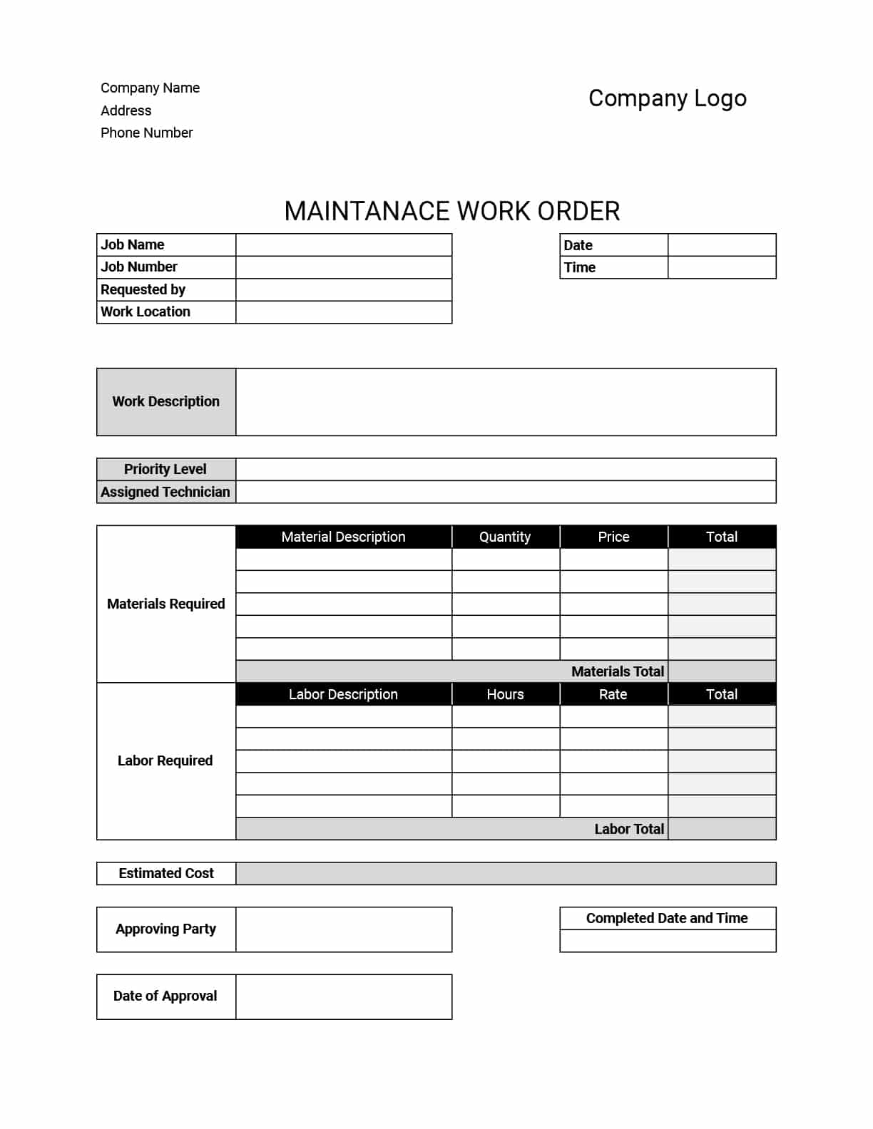 40 Printable Work Order Templates Excel Word PDF 40 OFF 40 Printable Work Order Templates Excel Word PDF 40 OFF