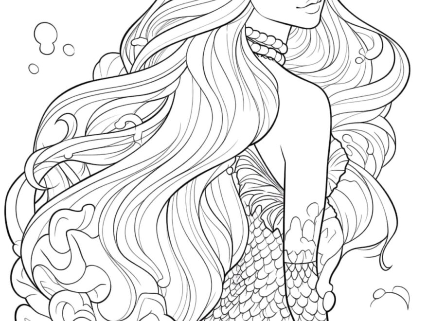 44 Mermaid Coloring Pages For Kids And Adults Our Mindful Life